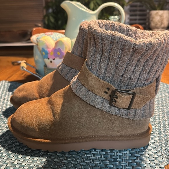 Ugg Uggs Cambridge Chestnut Knit Leather Size 7 - Picture 4 of 7